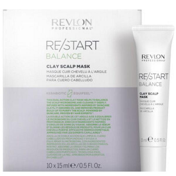 Tratament-masca cu Argila - Revlon Professional Re/Start Balance Clay Scalp Mask, 10x 5 ml