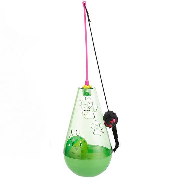 Jucarie pentru pisica 3in1, Interactiva, Balansoar, Minge Snack, Lanseta cu soarece de jucarie, Ming