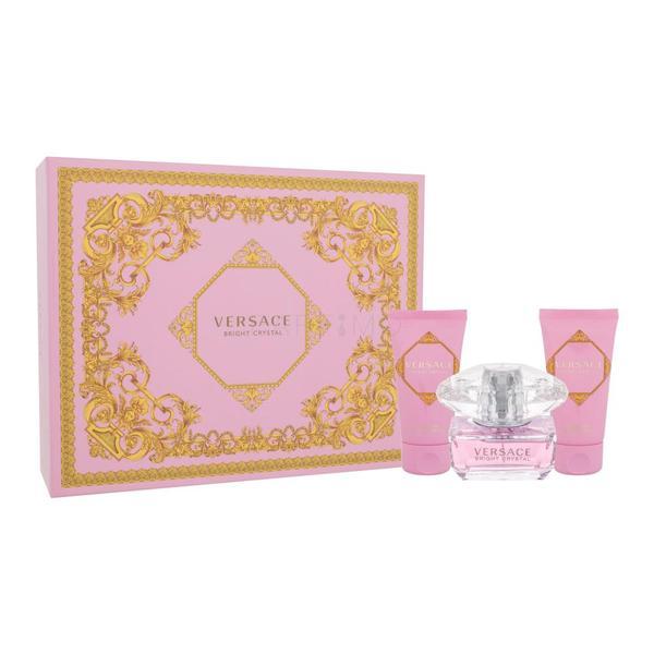 Set cadou pentru femei Versace Bright Crystal EDT 50 ml + Lapte de corp 50 ml + Gel de dus 50 ml esteto.ro