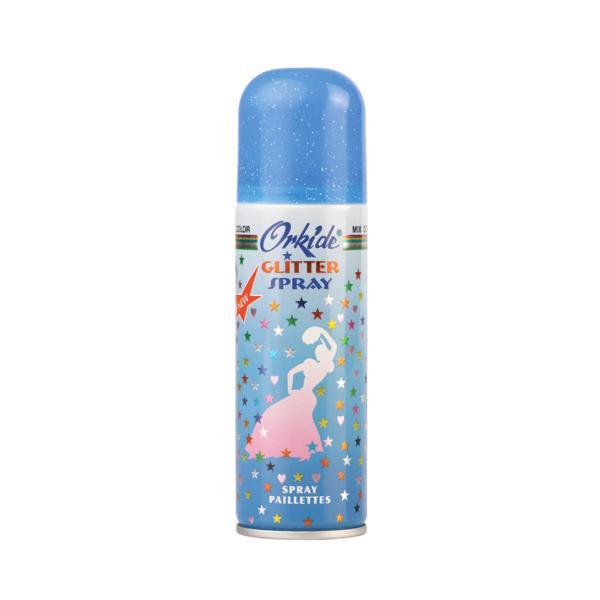 Spray Stralucitor Multicolor tip glitter pentru par si corp Orkide, 90 ml corp imagine noua