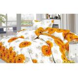Lenjerie de pat, din bumbac satinat, cu imprimeu floarea soarelui 230x250cm