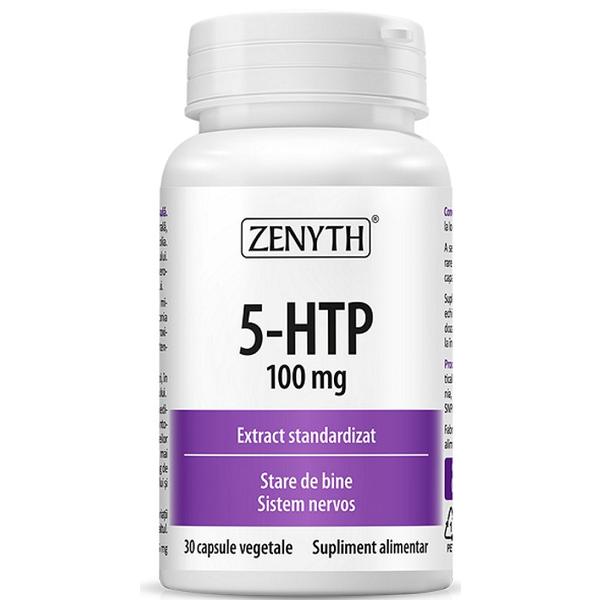 Supliment Alimentar pentru Sustinerea Sistemului Nervos 5-HTP 100 mg Zenyth Pharmaceuticals, 30 capsule