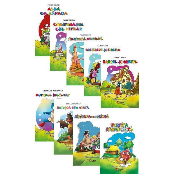 Pachet carti de colorat: literatura universala 9 titluri, editura roxel cart