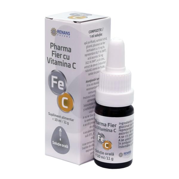 Fier cu Vitamina C Solutie Orala Renans Pharma, 10 ml