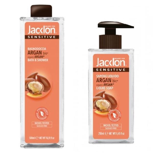 Set cadou Jacklon Gel de dus 500ml + Sapun lichid hipoalergenic cu argan 250ml esteto.ro