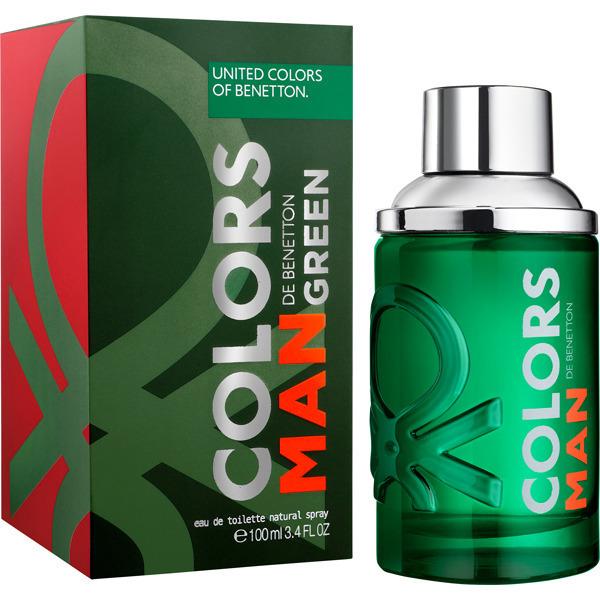 Apa de toaleta colors de benetton man green united colors of benetton, barbati, 100 ml