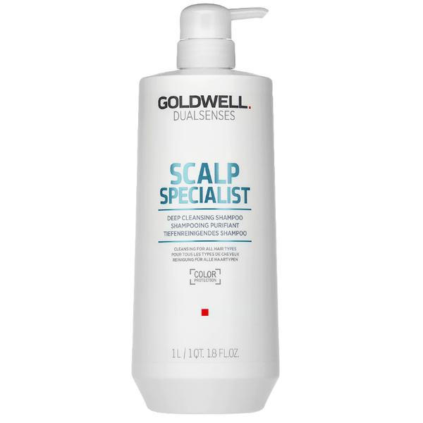 Sampon Curatare Profunda pentru Toate Tipurile de Par – Goldwell Dualsenses Scalp Specialist Deep Cleansing Shampoo, 1000 ml esteto.ro