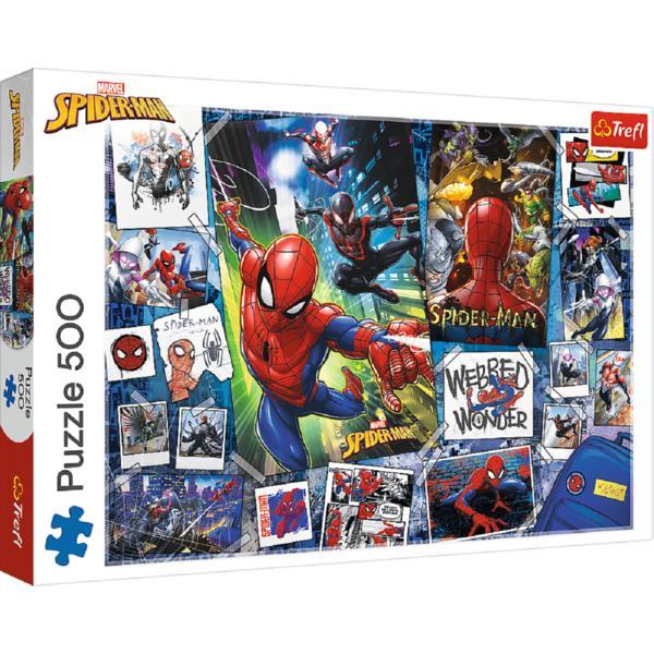 Puzzle 500. poster cu spiderman supereroul