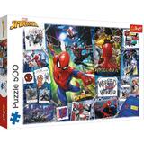 Puzzle 500. Poster cu Spiderman supereroul