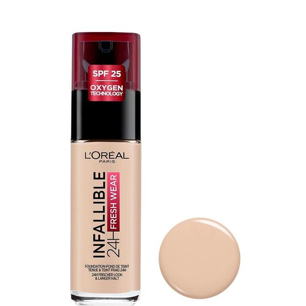 Fond de Ten Rezistent la Transfer - L&#039;Oreal Paris Infaillible 24H Fresh Wear, nuanta 15 Porcelaine, 30 ml