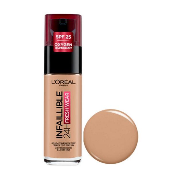 Fond de ten rezistent la transfer - l'oreal paris infaillible 24h fresh wear, nuanta 230 radiant honey, 30 ml