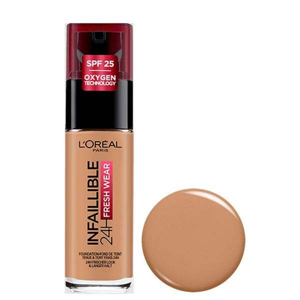 Fond de ten rezistent la transfer - l'oreal paris infaillible 24h fresh wear, nuanta 290 galden amber, 30 ml