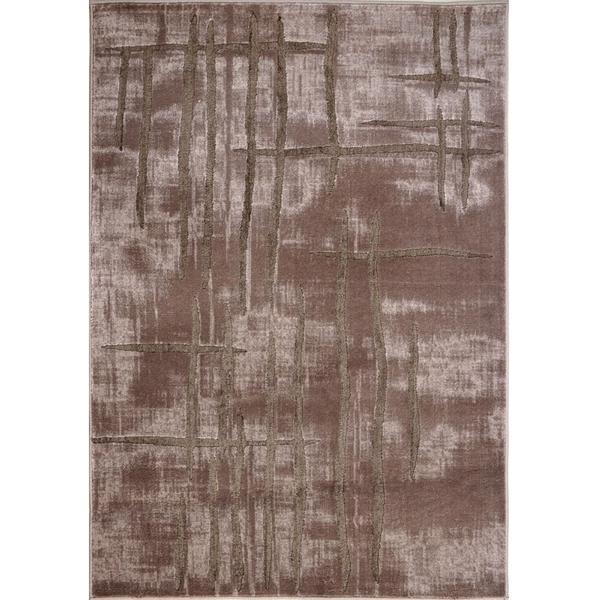 Covor modern, sofia scratch, maro, 60x110 cm, 2450 gr/mp