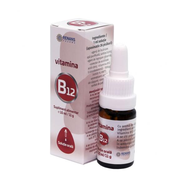 Vitamina B12 Solutie Orala Renans Pharma, 10 ml