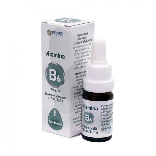 Vitamina B6 50 MG Solutie Orala Renans Pharma, 10 ml