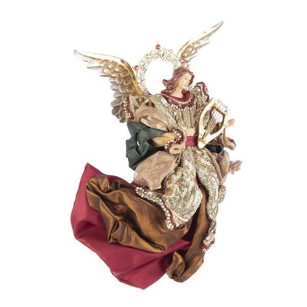 Figurina inger din polirasina si textil baroque 23x11x28 cm