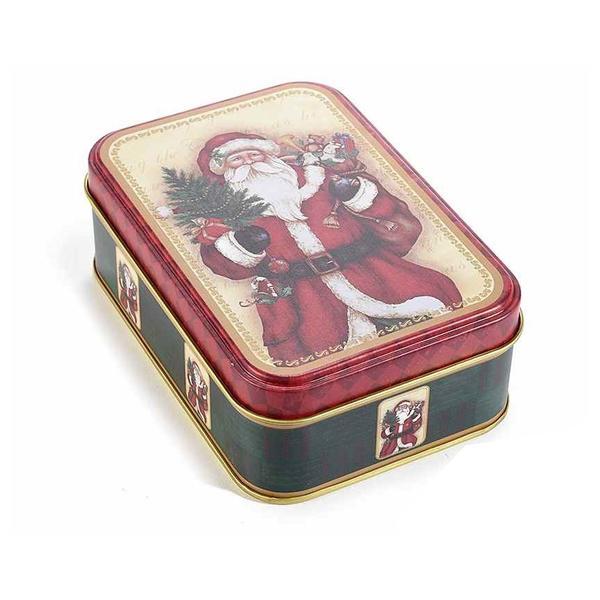 Cutie din metal model mos craciun 13x9x5 cm