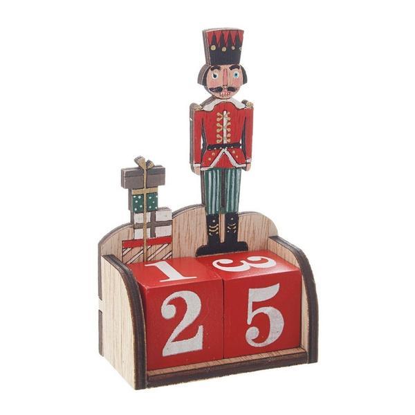 Calendar advent din lemn soldier 7x4x12 cm