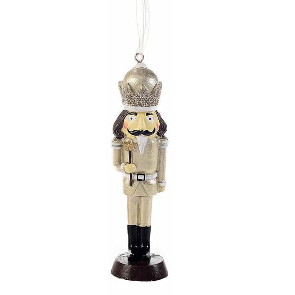 Ornament brad spargatorul de nuci din polirasina aurie neagra 5x2x13 cm