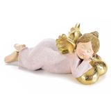 Figurina Inger polirasina roz aurie 17x9x8 cm