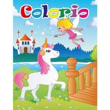Carte cu pagini de colorat, temă cu unicorni, Colorio, +3 ani
