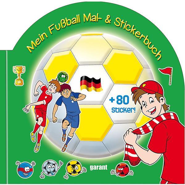 Carte cu pagini de colorat și stickere, temă fotbal, garant verlag, +3 ani