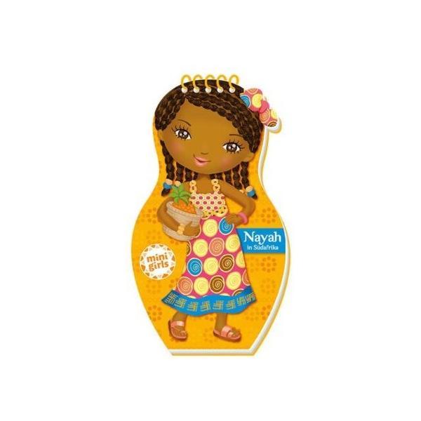 Carte mini de colorat, în limba germană, cu stickere, Trötsch Mal, Mini Girls Nayah in Südafrika, 3-10 ani