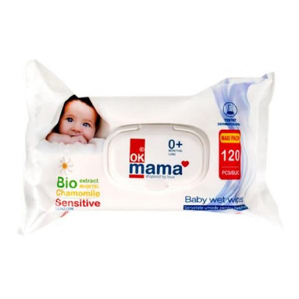 Servetele umede pentru bebelusi ok mama, 120 buc