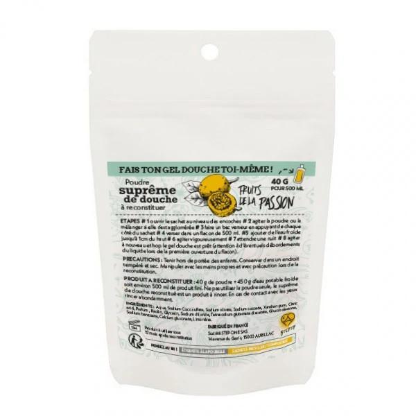 Gel de dus suprem, step one, zero waste, fruits de la passion, formula concentrata, 40g