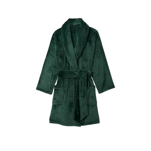 Halat, victoria's secret, logo short cozy, green, marime m