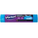 Saci Menajeri Albastri cu Sistem de Legare - Vortex Garbage Bags Drawstring, 60 l, 10 buc