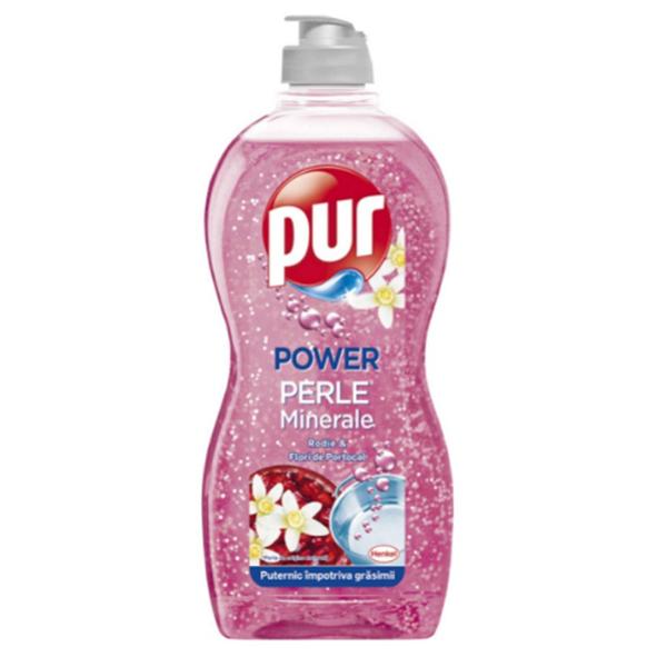 Detergent lichid de vase cu perle minerale, rodie si flori de portocal pur power, 450 ml
