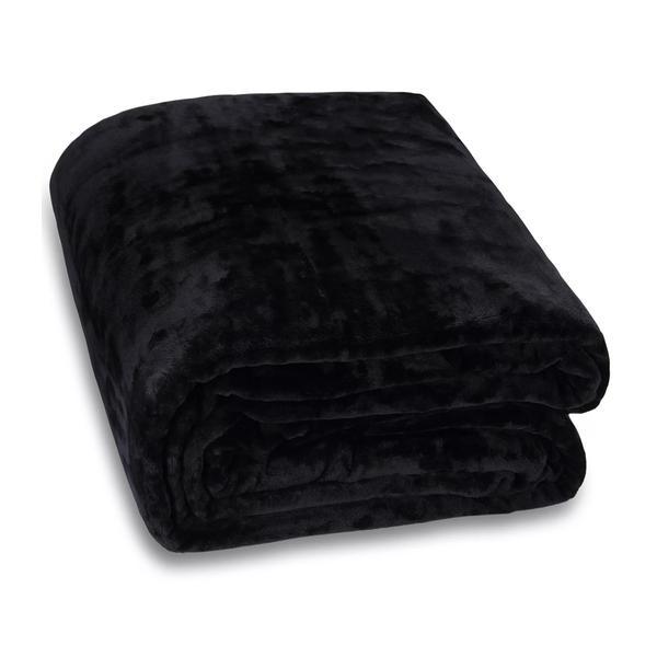 Cuvertura de pat premium, negru, 240 x 220 cm