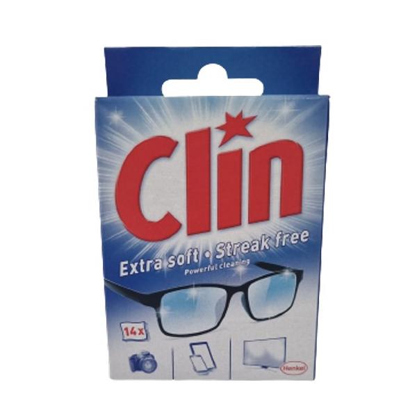 Servetele Umede pentru Ochelari - Clin Extra Soft Streak Free Powerful Cleaning, 14 buc
