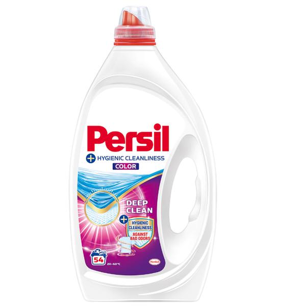 Detergent Lichid Igienic Impotriva Mirosurilor Neplacute pentru Rufe Colorate - Persil Hygienic Cleanliness Color Deep Clean Against Bad Odors, 2700 ml