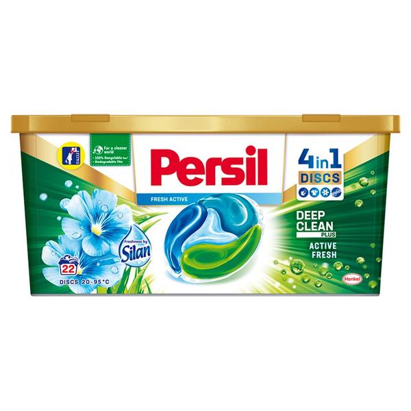 Detergent Capsule pentru Prospetime Indelungata - Persil Disc Fresh Active 4 in 1 Deep Clean Freshness by Silan, 22 buc