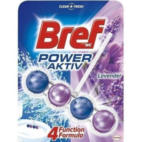Odorizant Toaleta cu Parfum de Lavanda - Bref Wc Power Aktiv Lavender, 50 g