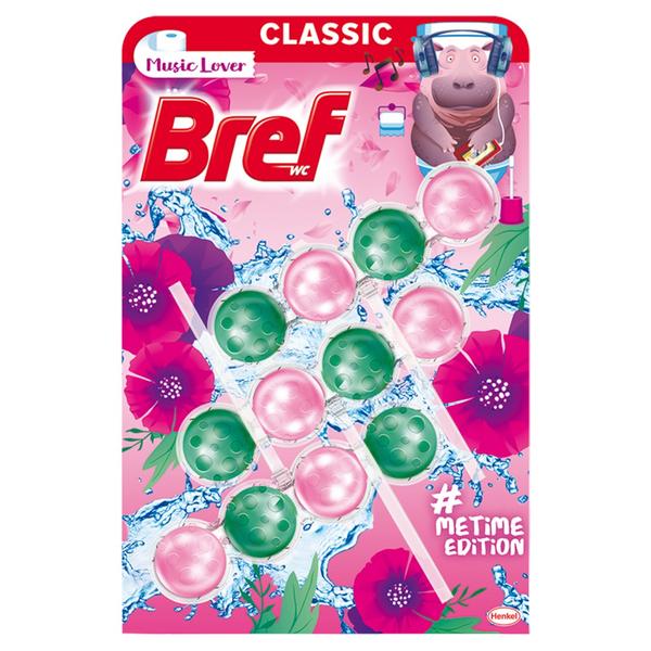 Odorizant toaleta parfumat - bref wc music lover #metimeedition, 3x 50 g