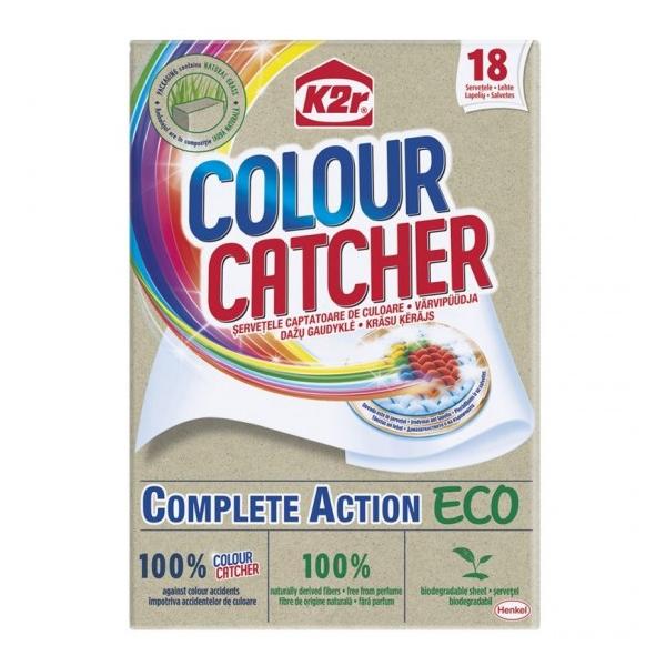 Captator de Culoare Eco – K2r Colour Catcher Complete Action Eco, 18 servetele