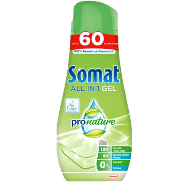 Detergent gel pentru masina de spalat vase - somat all in 1 gel, pro nature, 960 ml