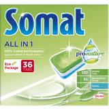 Detergent Tablete pentru Masina de Spalat Vase - Somat All in 1 Pro Nature, 36 buc
