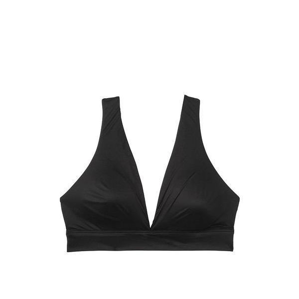Sutien triunghi dama, victoria's secret, unlined soft wireless lounge bra, neagra, s intl