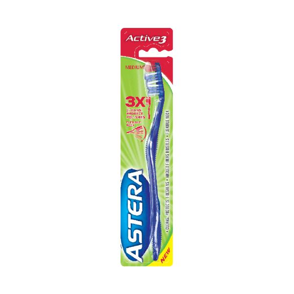 Periuta de dinti medium - astera active 3 medium, 1 buc