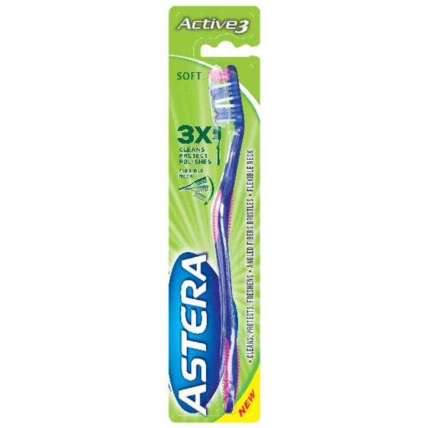 Periuta de dinti soft - astera active 3 soft, 1 buc