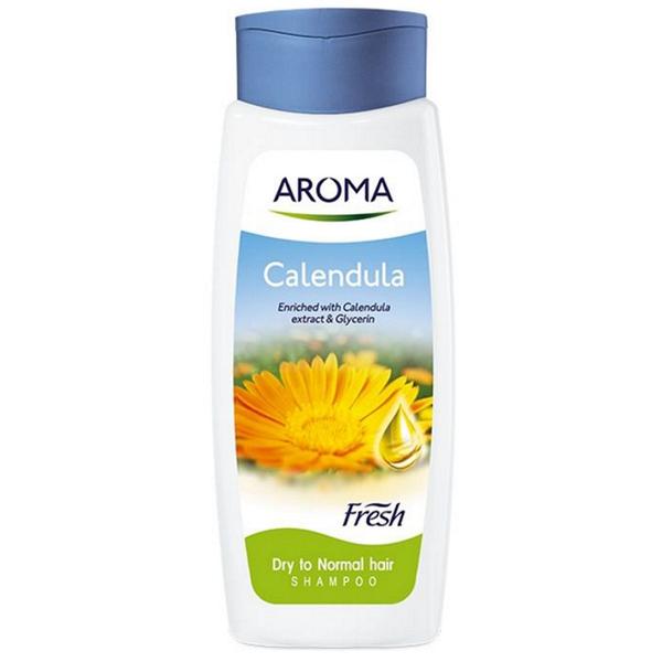 Sampon cu Extract de Galbenele si Gliceria pentru Par Normal spre Uscat – Aroma Calendula Fresh Dry to Normal Hair Shampoo, 400 ml Aroma
