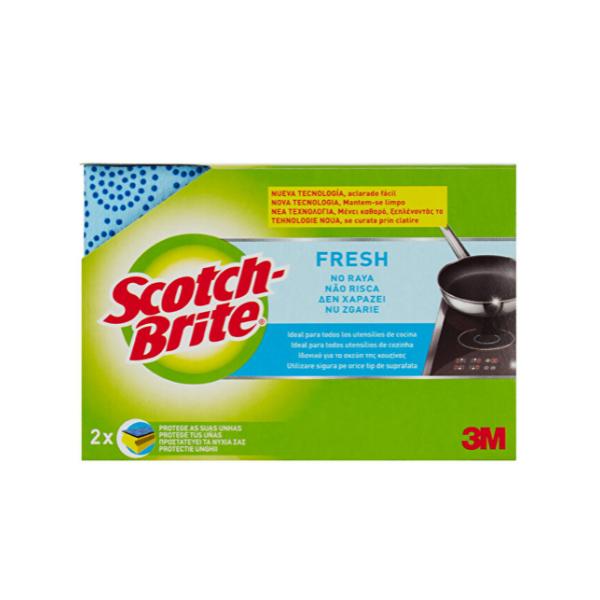 Bureti Delicati de Vase Protectie Unghii - 3M Scotch Brite Fresh, 2 buc