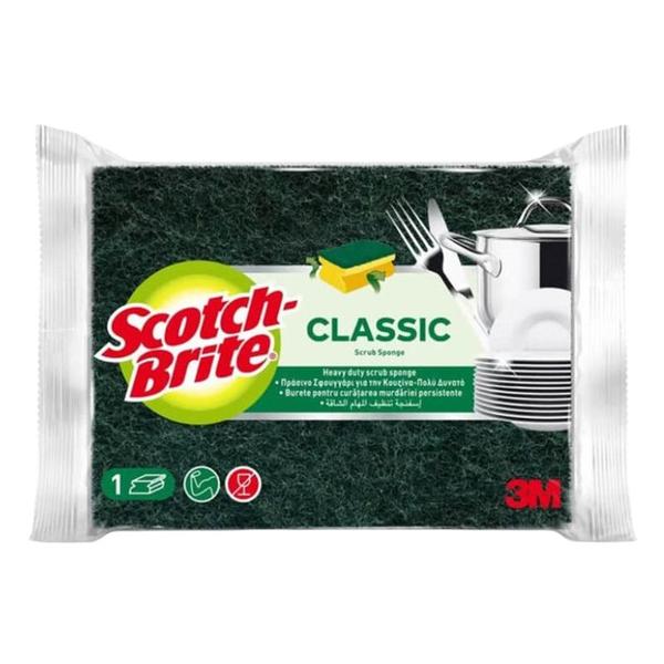 Burete de Vase Clasic pentru Indepartarea Murdariei - 3M Scotch Brite Classic Scrub Sponge, 1 buc