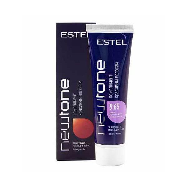 Masca nuantatoare pentru par cu keratina Haute Couture Newtone, 9/65 Blond deschis violet-rosu, 60 ml