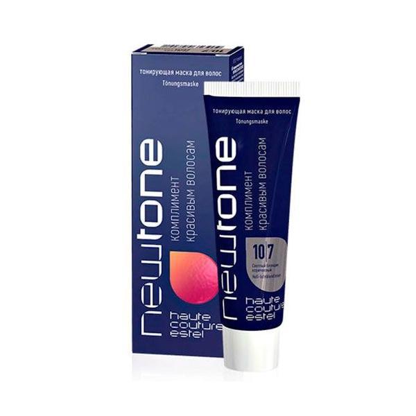 Masca nuantatoare pentru par cu keratina Haute Couture Newtone, 10/7 Blond deschis maro, 60 ml 10.7 imagine 2022