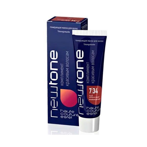 Masca nuantatoare pentru par cu keratina Haute Couture Newtone, 7/34 Blond inchis auriu-aramiu, 60 ml 7.34 imagine 2022